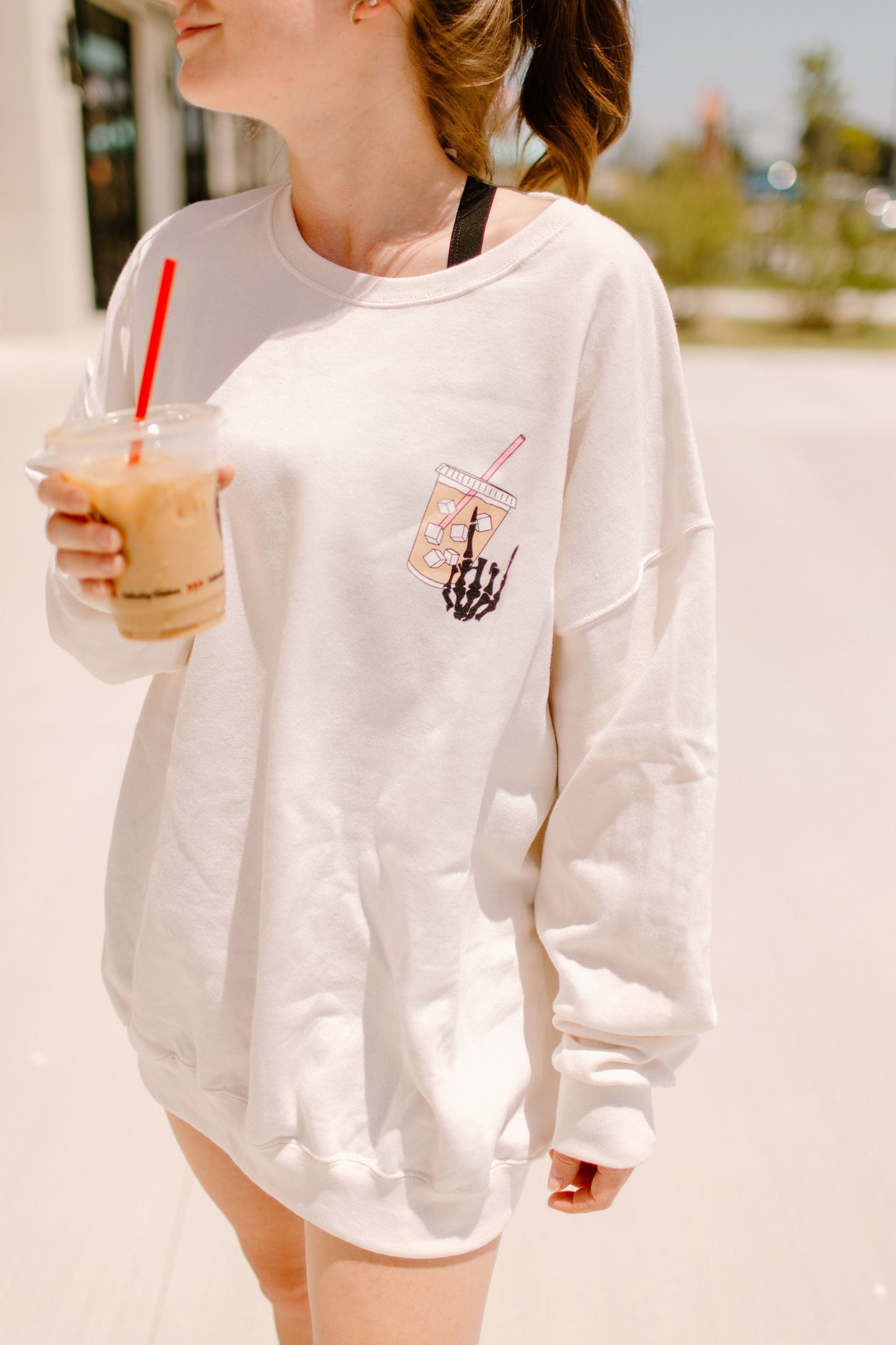 Fueled by iced coffee and anxiety Graphic Tee or Sweatshirt