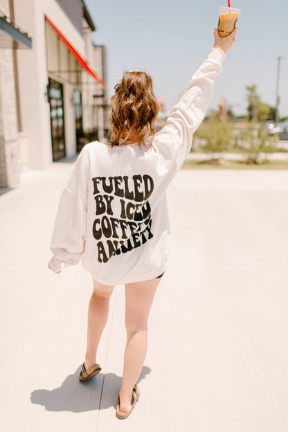 Fueled by iced coffee and anxiety Graphic Tee or Sweatshirt