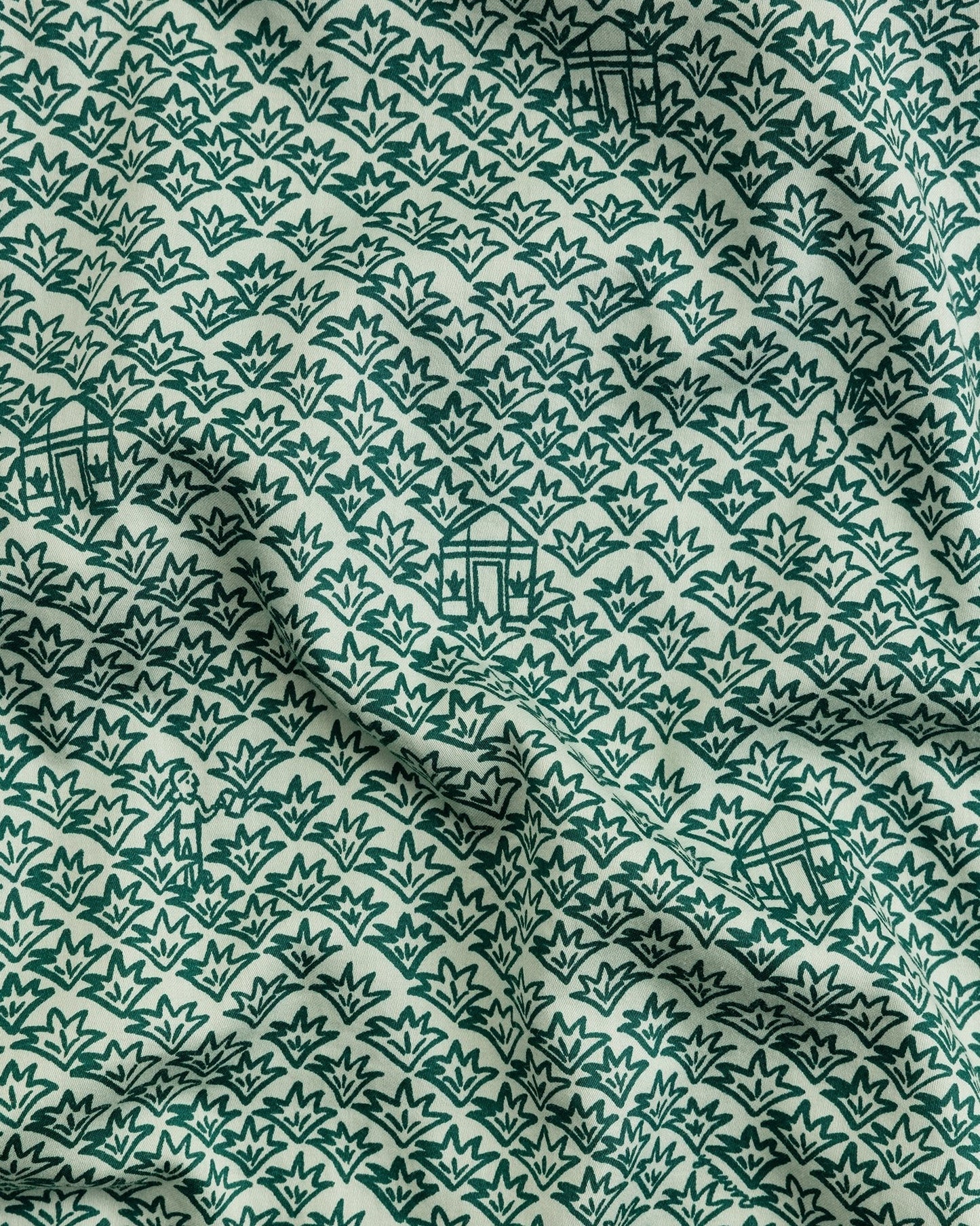 Organic Cotton Green Pyjama Set, Ms Greenhouse