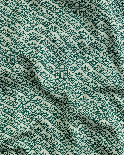 Organic Cotton Green Pyjama Set, Ms Greenhouse