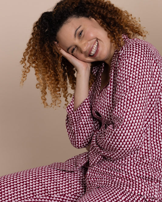 Organic Cotton Pink Pyjama Set, Hounds of Love