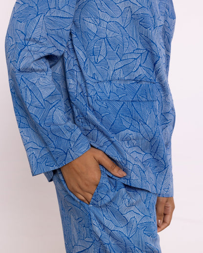 Organic Cotton Blue Pyjama Set, Eve