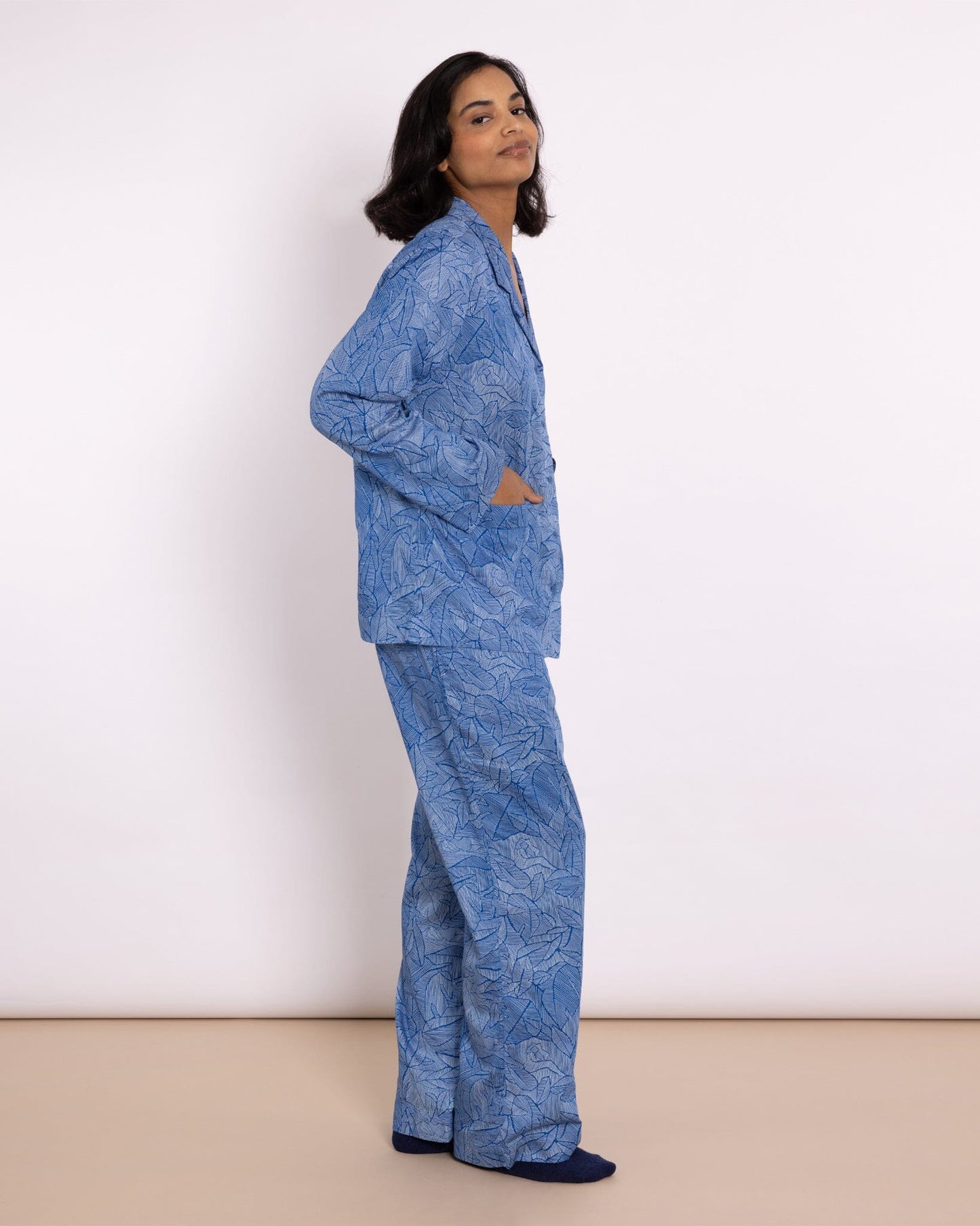 Organic Cotton Blue Pyjama Set, Eve
