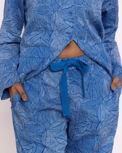 Organic Cotton Blue Pyjama Set, Eve