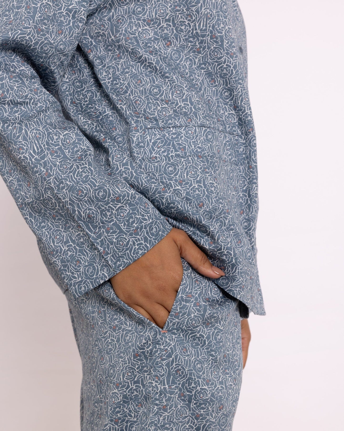 Organic Cotton Blue Pyjama Set, Little Bums