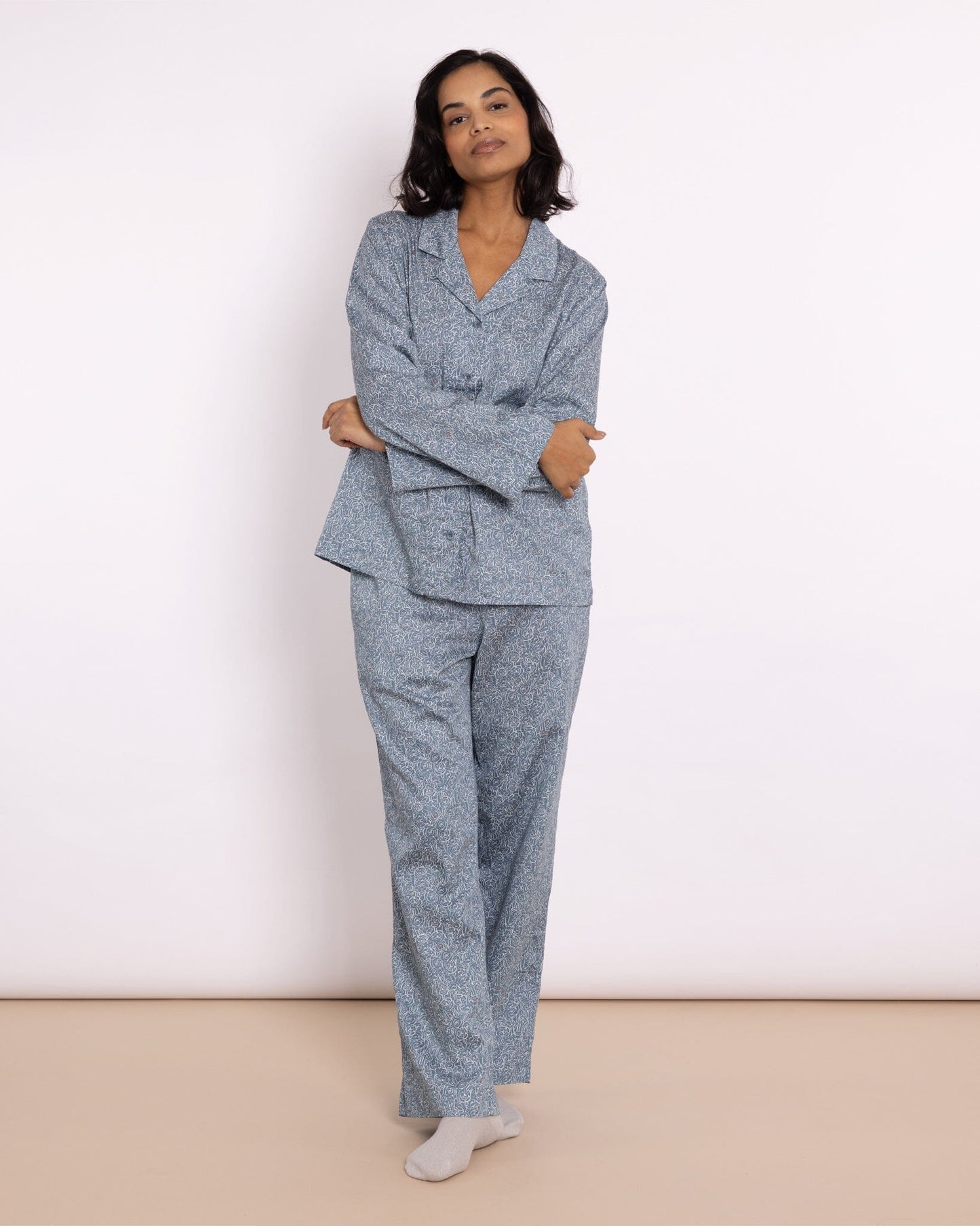 Organic Cotton Blue Pyjama Set, Little Bums