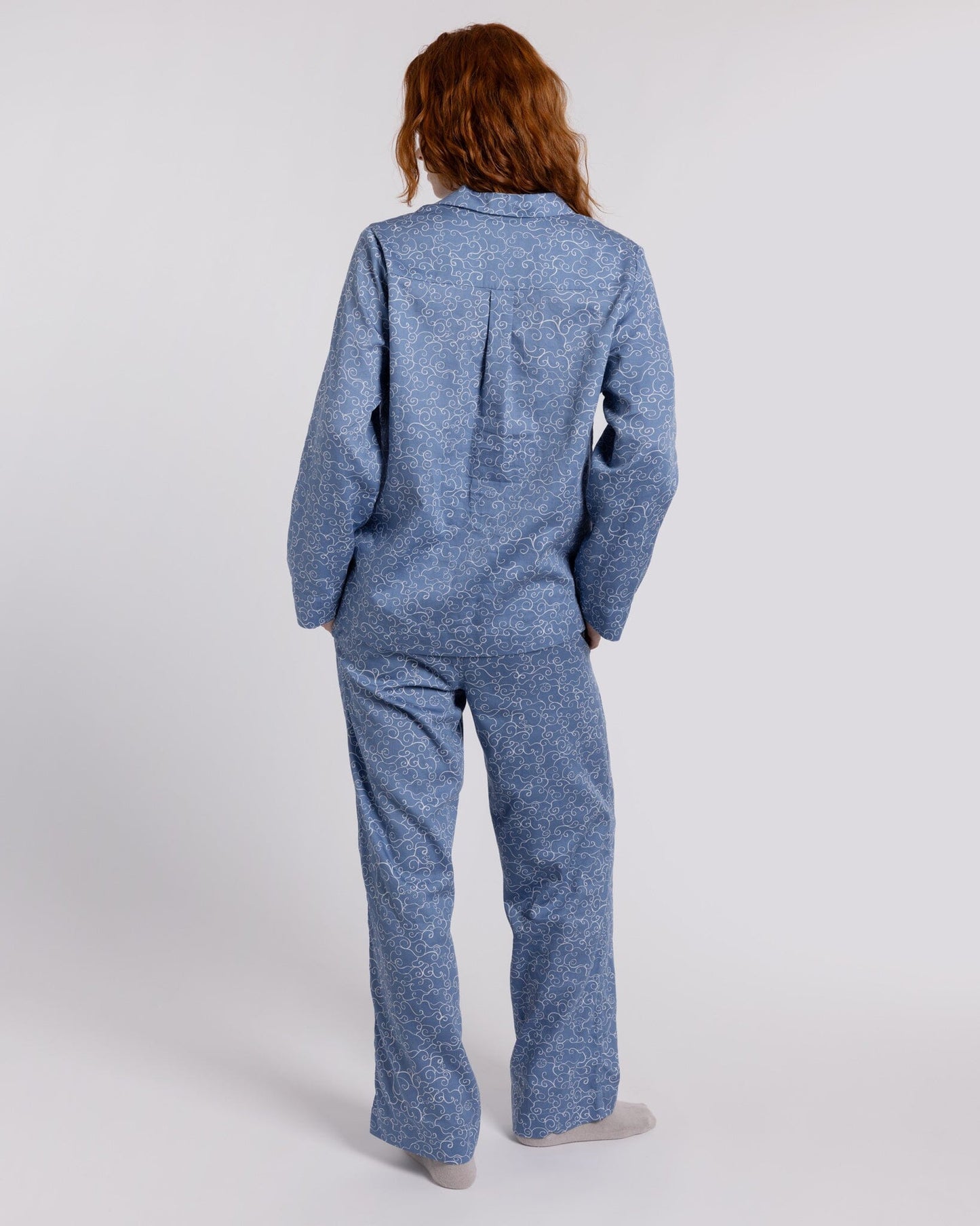 Organic Cotton Blue Pyjama Set, Sky Ramble