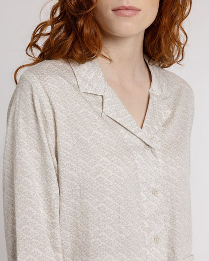 Organic Cotton Cream Pyjama Set, Ms Greenhouse