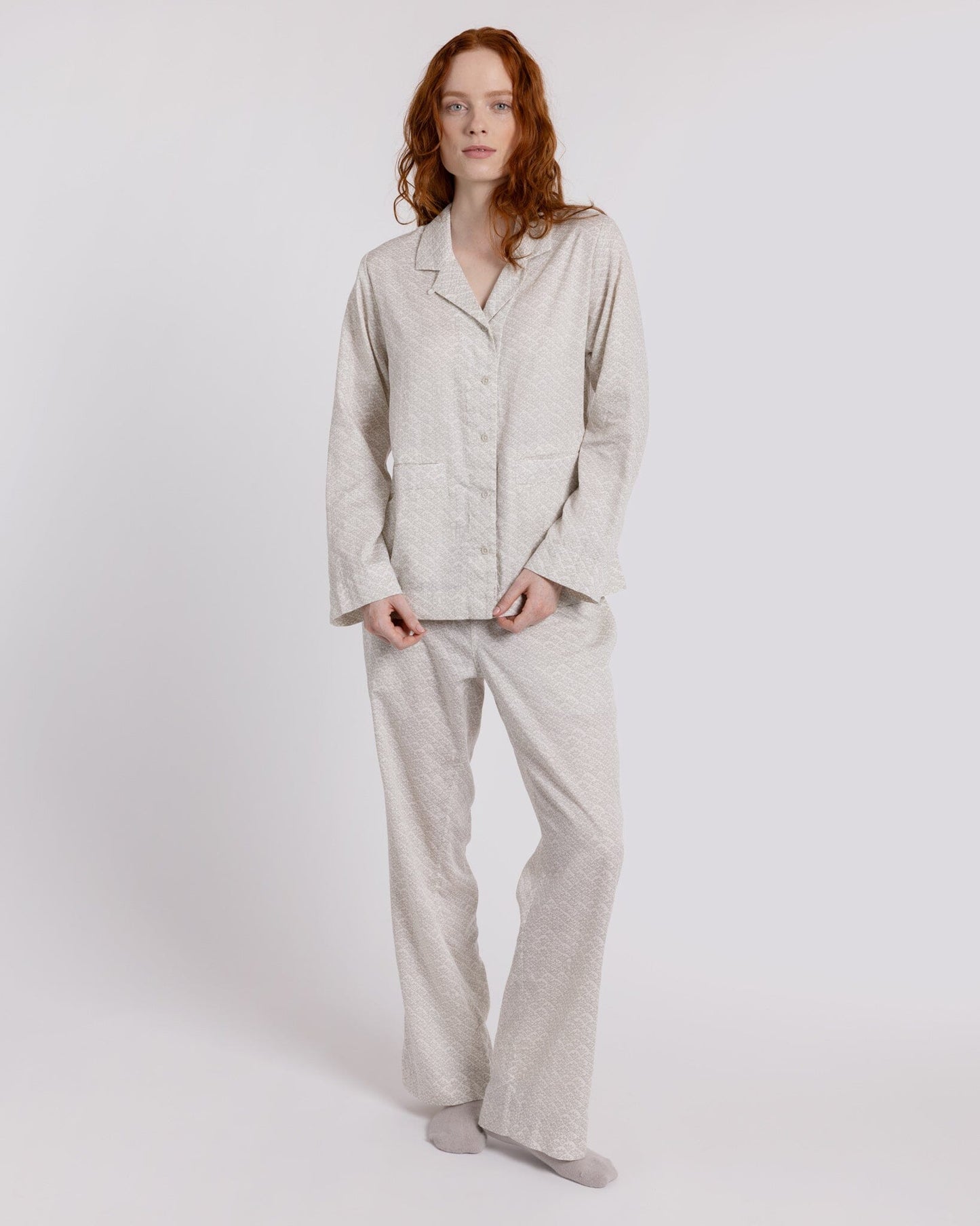 Organic Cotton Cream Pyjama Set, Ms Greenhouse