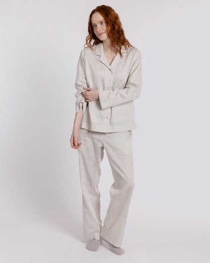 Organic Cotton Cream Pyjama Set, Ms Greenhouse