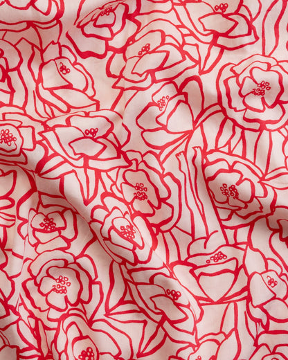 Organic Cotton Peach Pyjama Set, Bums and Roses