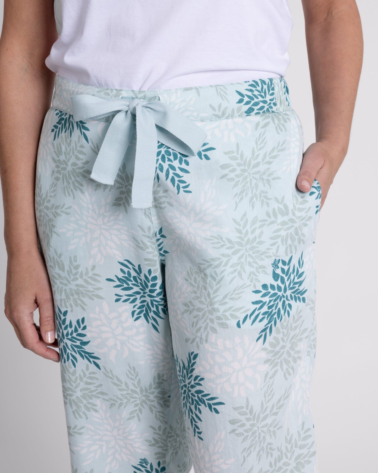 Organic Cotton Blue Pyjama Bottoms, Hedge and Flutter