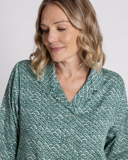 Organic Cotton Green Pyjama Set, Ms Greenhouse