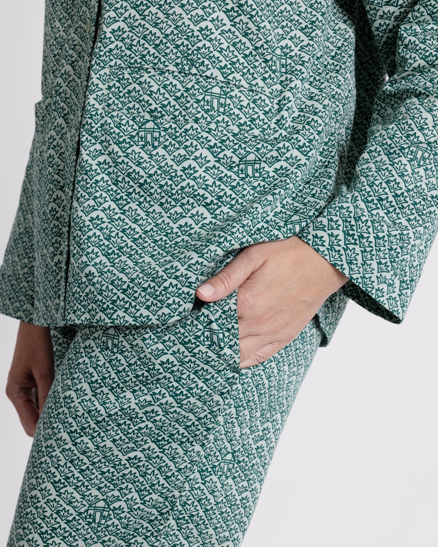 Organic Cotton Green Pyjama Set, Ms Greenhouse