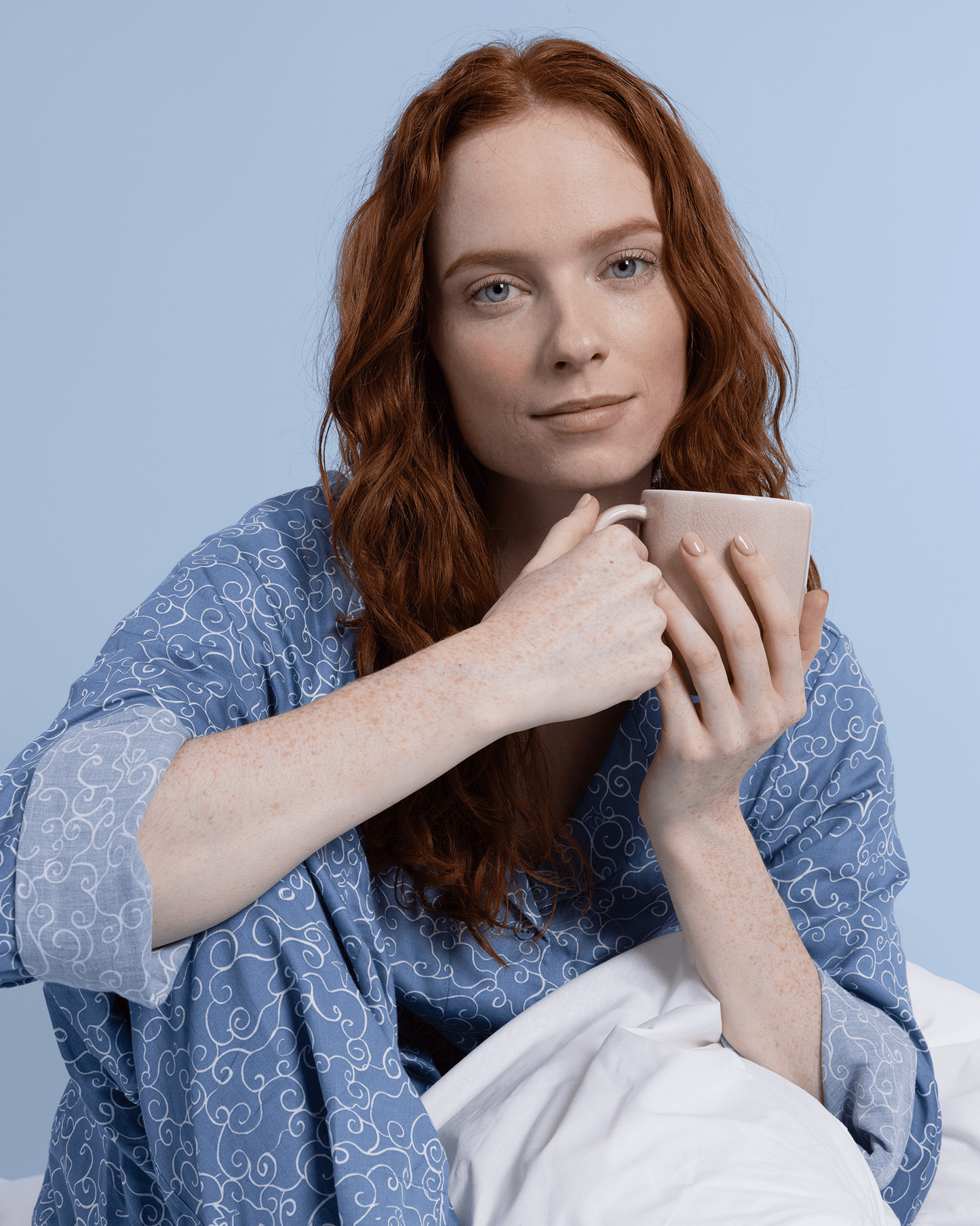 Organic Cotton Blue Pyjama Set, Sky Ramble