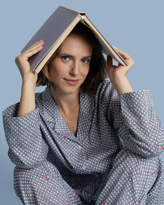 Organic Cotton Grey Pyjama Set, Port in a Storm